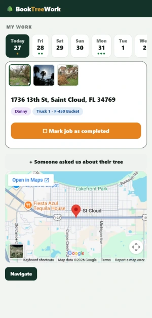 The crew app on a phone